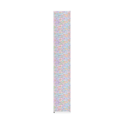 Bichon Frise Puppy Christmas Town Wrapping Paper – Pastel Gingerbread Village